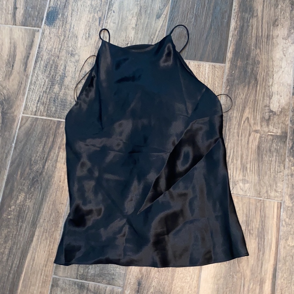 Amanda Uprichard 100%silk criss cross back top